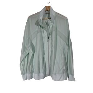 Chicos Zenergy‎ Jacket XL Full Zip Green Mesh Inserts Long Sleeve